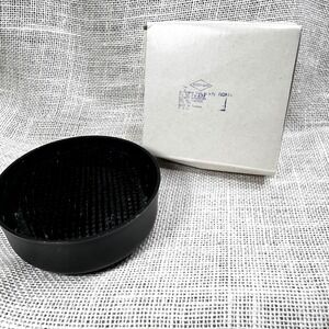 Pottery Barn Flower Arranger Black Round Bowl Metal Pin Frog Kenzan 199398 vtg
